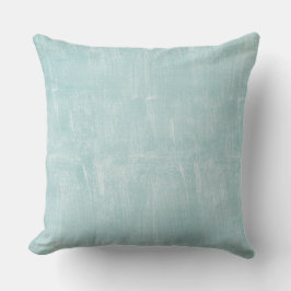 Aqua Blue White Ocean Shore Kissen