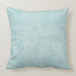 Aqua Blue White Ocean Shore Kissen