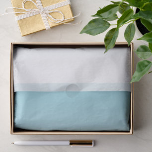Aqua Blue White Ombre Seidenpapier