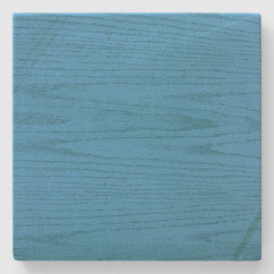 Aqua Blue Woodgrain Square Untersetzer