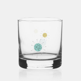 Aqua Blue Yellow Franciscan Sternexplosion Midjahr Whiskyglas