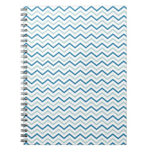 Aqua Blue Zickzack Pattern Notizblock