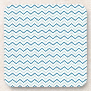 Aqua Blue Zickzack Pattern Untersetzer