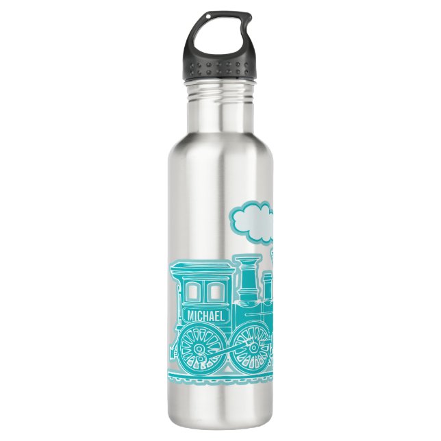 Aqua Blue Zug Kinder Vollnahrung Getränke Flasche Edelstahlflasche (Vorderseite)