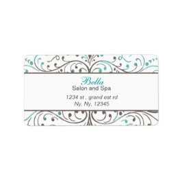 Aqua Blühe Personalisierte Business Stationery Adressaufkleber