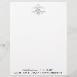 Aqua Blühe Personalisierte Business Stationery Briefkopf