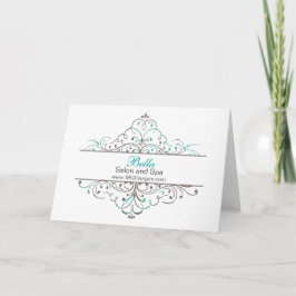 Aqua Blühe Personalisierte Business Stationery Dankeskarte