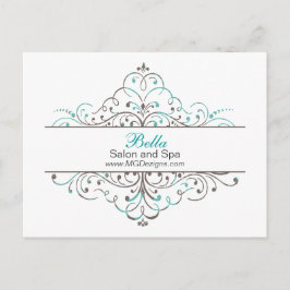 Aqua Blühe Personalisierte Business Stationery Postkarte