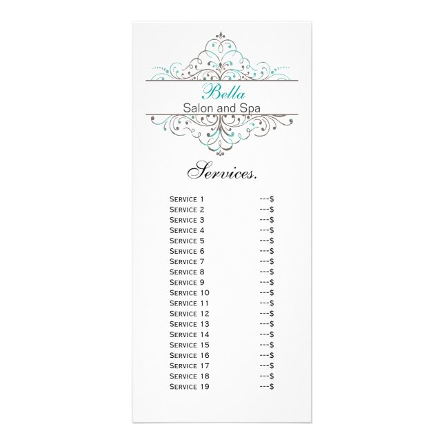 Aqua Blühe Personalisierte Business Stationery Werbekarte (Vorne)