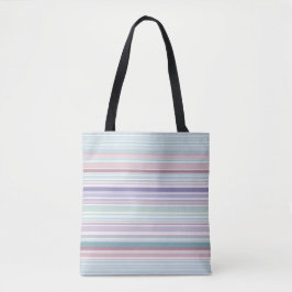 Aqua, Blush and Lavender Stripes Tasche
