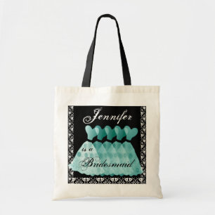 Aqua-Brautjungfer kleidet Taschen-Tasche Tragetasche