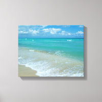 Aqua Bright Blue Beach Waves