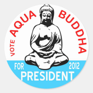 Aqua-Buddha-Aufkleber Runder Aufkleber