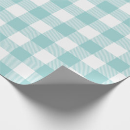 Aqua-Büffel-Karo-Muster Geschenkpapier