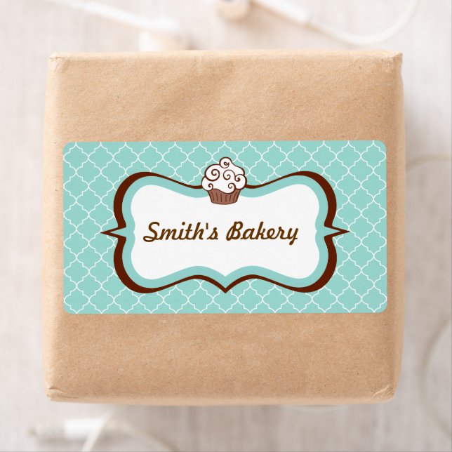 Aqua Business Cupcake Labels (Insitu)