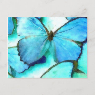Aqua Butterflies Postkarte