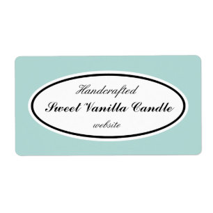 Aqua Color Business Labels