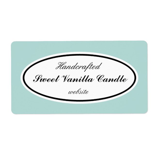 Aqua Color Business Labels (Vorne)