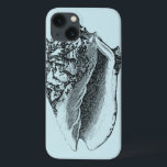 Aqua Conch Muschel iPhone 13 Hülle<br><div class="desc">In diesem lebendigen Bild können Sie in Schwarz-Weiß sehen,  die natürlichsten und einzigartigsten Stil der Conch Muschel nah. Diese einzigartige Kunstart hat schwarze Schattierungen,  um die rauen Kanten dieser Muschel zu betonen. Holen Sie sich diese Conch-Muschel mit einem Aqua-Hintergrund auf Ihrem Produkt heute.</div>