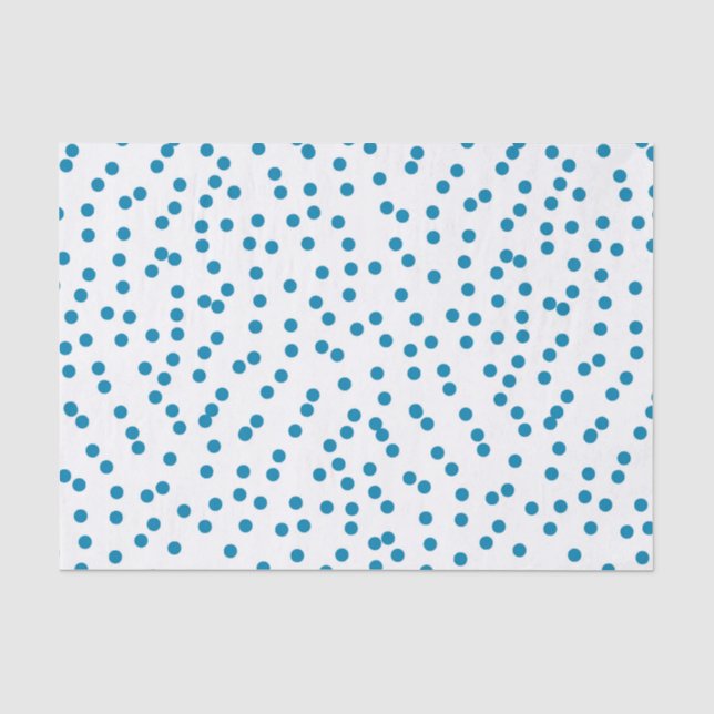 Aqua Confetti Dots Seidenpapier (Vorderseite)