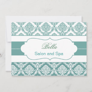 Aqua Damask Business Dankeschön Karten