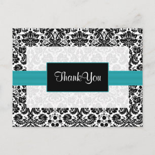 aqua damask MerciYou Cartes