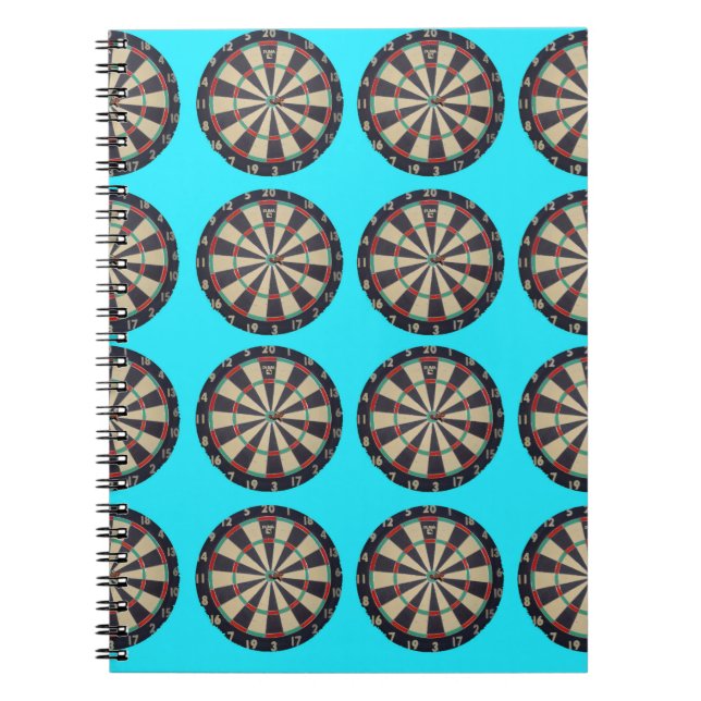 Aqua Dartboards Muster Notizblock (Vorderseite)