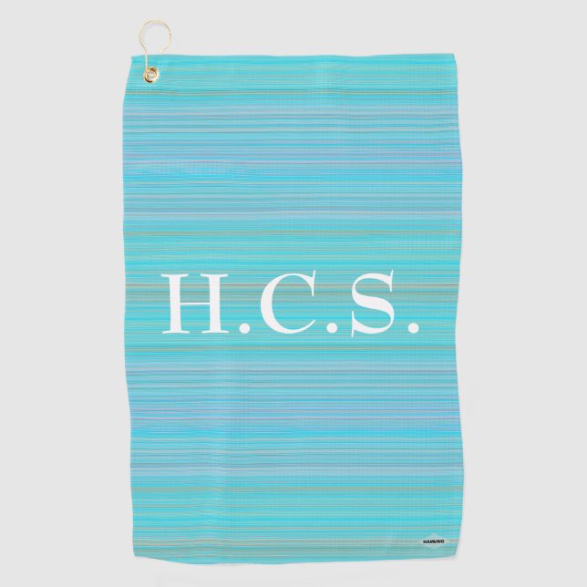 Aqua de serviettes de golf avec stries HAMbyWG (Devant)