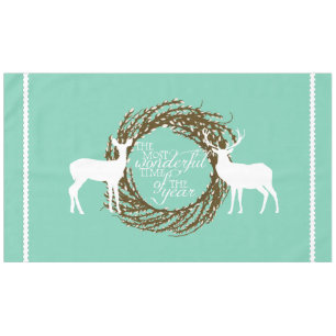 Aqua Deer Most Wreath Tablecloth Tischdecke