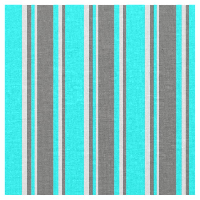 Aqua, Dim Gray & Lavender Streifen Muster Stoff (Nahaufnahme)