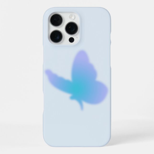 Aqua Dream Butterfly iPhone 16 Pro Max Hülle (Rückseite)
