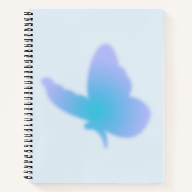 Aqua Dream Butterfly Notizbuch (Vorderseite)