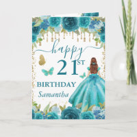 Aqua Dress Red Haired Princess Birthday