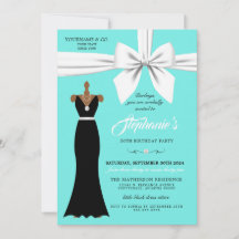 Aqua Elegant Fashion Tiffany Einladung zum Geburts