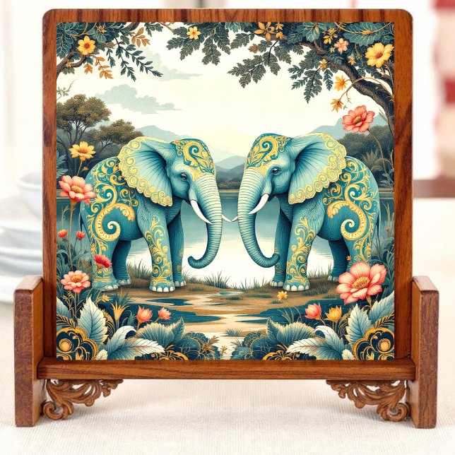 Aqua Elephants Carreaux céramiques (Créateur téléchargé)