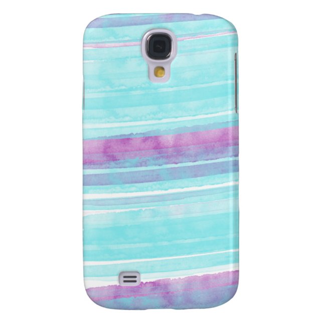 Aqua et couleur violet Samsung Galaxy S4 Coque (Dos)
