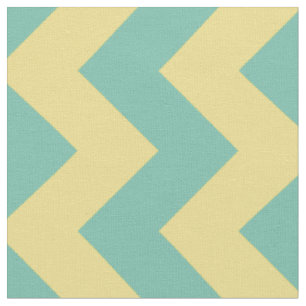 Aqua et tissu jaune de rayure de Chevron