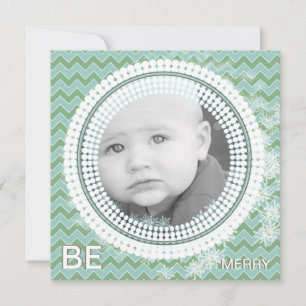 Aqua et vert votre bébé Cartes photos plats