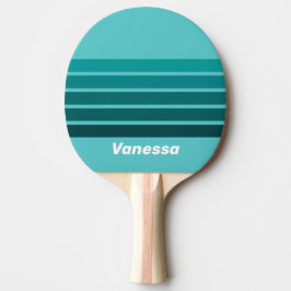 Aqua Fade Across Striping with Name Tischtennis Schläger