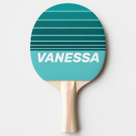 Aqua Fade Horizon Striping with Name Tischtennis Schläger
