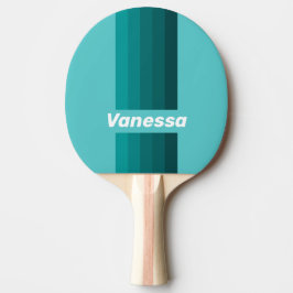 Aqua Fade Pin Stripes with Name Tischtennis Schläger