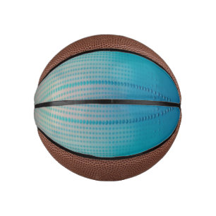 Aqua-Fade-Punktgitter abstraktes Basketball-Print Mini Basketball