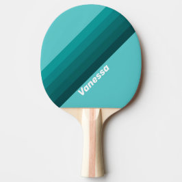 Aqua Fade Stripes with Name Tischtennis Schläger