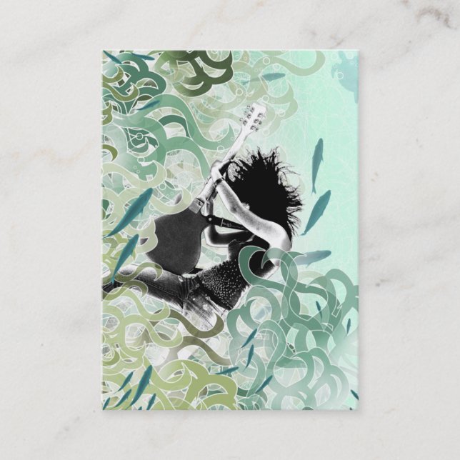 "Aqua-Feuer-" mollige Karte (Vorderseite)