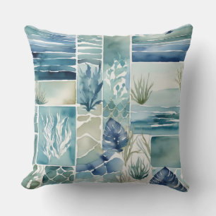 Aqua Flora Aquarelle Dekoration Kissen