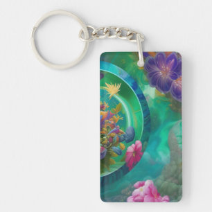Aqua Floral Jardin sous-marin Abstrait