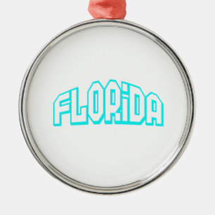 Aqua Florida Ornament Aus Metall