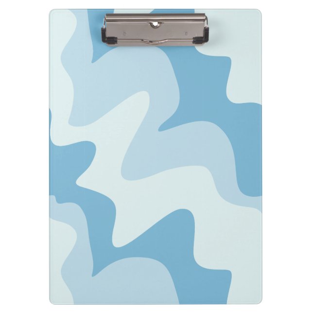 Aqua Focus Blue Tones Klemmbrett (Vorderseite)