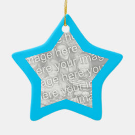 Aqua Frame Star Ornament