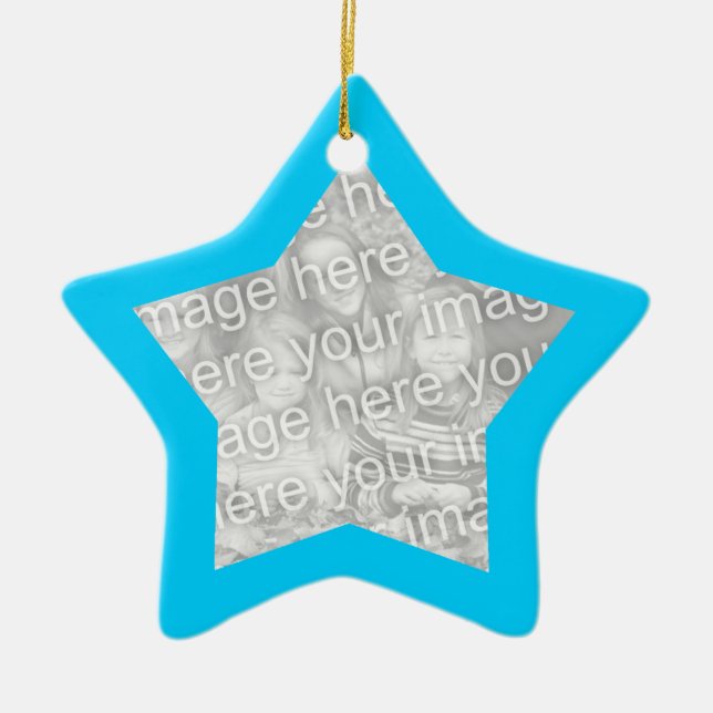 Aqua Frame Star Ornament (Vorne)